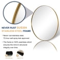 thumbnail image 3 of ANDY STAR Round Wall Mirror, 30 inch Gold Circle Mirror for Bathroom, 3 of 7