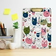 thumbnail image 6 of FMSHPON Cute Colorful Cat Flowers Clipboard Hardboard Wood Nursing Clip Board and Pull for Standard A4 Letter 13x9 inches, 6 of 7