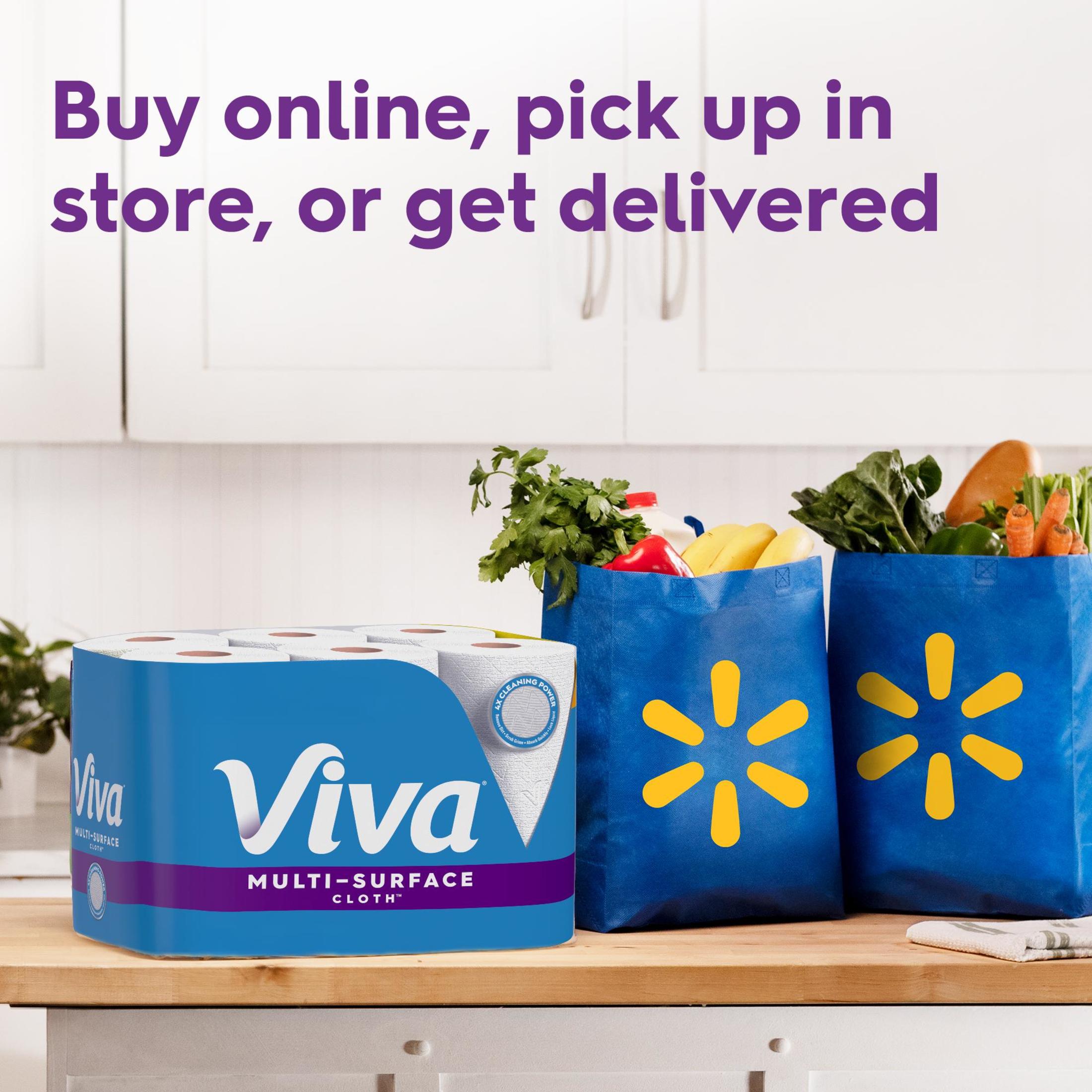 Viva Multi-Surface Cloth Paper Towels, 6 Triple Rolls, 990 Sheets photo 8