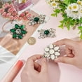 thumbnail image 4 of 4pcs Crystal Rhinestone Shoe Clips 2 Styles Flowers Rhinestone Bridal Wedding Shoe Charms Shiny Snowflakes Shoe Decoration Clip, 4 of 9