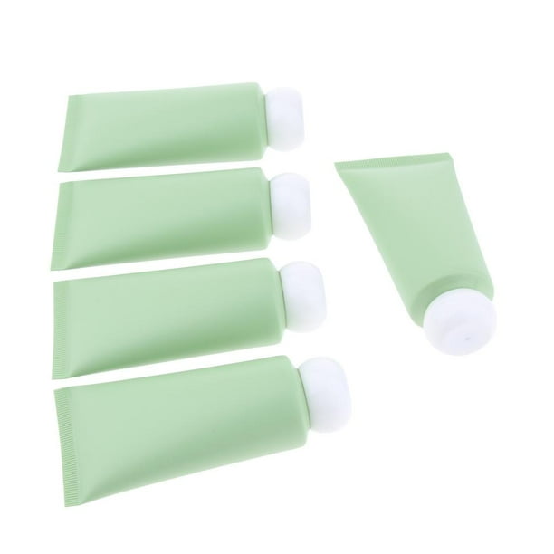 5x tubo vacío rellenable cosmético crema loción limpiador Facial botella 50ml 100ml Verde blanco Yuyangstore Tubos vacíos para maquillaje