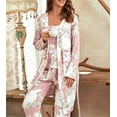 thumbnail image 6 of Eternatastic Women's 3 Piece Knit Lounge Set Pajama Long Sleeve Cardigan Sleeveless Top Pants Sweatsuit Pjs Sets, 6 of 7