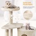 thumbnail image 6 of XF XINFENG Cat Tree 36 inch Tall Scratching Toy Activity Centre Cat Tower Cat Condo Multi-Level Furniture Scratching Posts for Indoor Cats, Beige, 6 of 10