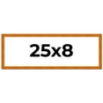 thumbnail image 2 of 25x8 Honey Brown Real Wood Picture Frame Width 0.75 inches | Interior Frame Depth 0.5 inches |, 2 of 8