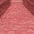 thumbnail image 1 of Ahgly Company Tapis d'Intérieur Lavable en Machine Carré Rouge Transitionnel, 5 Pieds Carré, 1 of 7