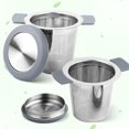 thumbnail image 3 of 2pcs Tea Infuser for Loose Leaf Tea, Stainless Steel Metal Tea Strainer Steeper with Handle Tea Infuser Mesh Basket Tea Diffuser Filter Holder for Hanging on Teapots, Cups, Mugs, 3 of 7