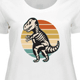 thumbnail image 4 of Inktastic Dinosaur Skeleton Halloween Women's Plus Size T-Shirt, 4 of 5