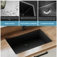 thumbnail image 4 of TOBILI 30" x 21" Undermount 16 Gauge Stainless Steel Single Bowl Kitchen Sink Gunmetal Black Rectangular with Accessories, 4 of 8