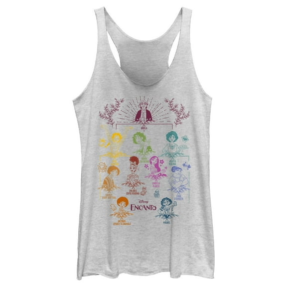 Women's Encanto Madrigal Family Tree Racerback Tank Top White Heather Large