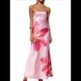 thumbnail image 2 of Vestido Maxi Sin Tirantes Y2k para Mujer, con Estampado Floral, Estilo Bohemio, para Playa, para Salir y Salir Rosa S, 2 of 10