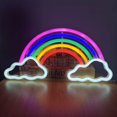 thumbnail image 1 of Luz de neón del arco iris, decoración de pared LED del festival, señal de luz de neón artística para decoración del hogar, dormitorio, salón, oficina, boda, 1 of 5
