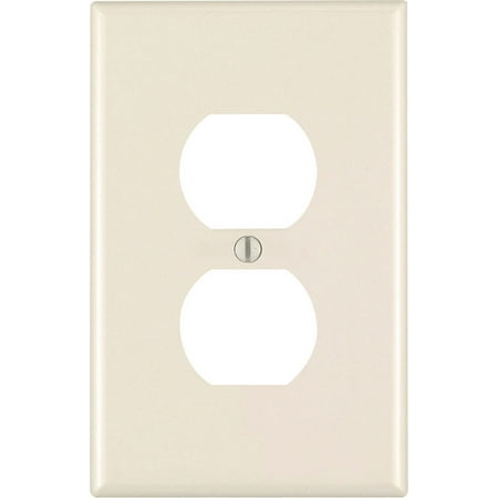 - Leviton R56-78103-00T Light Almond Oversized 1 Gang Receptacle Wall Plate