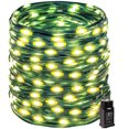 thumbnail image 2 of Luces navideñas, guirnalda de 150 metros, luces LED de hadas para decoración de patio, exterior, impermeable, 24 V, línea verde, guirnalda de Año Nuevo, 2 of 5