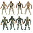 thumbnail image 2 of 10 figuras militares de plástico de 9 cm con 10 accesorios de armas Milita, 2 of 3