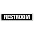 thumbnail image 1 of SignMission A-24-SS-Restroom Restroom Metal Sign for Bathroom Powder Room Latrine, 1 of 1