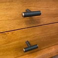 thumbnail image 5 of Alpine Hardware Solid Euro Style Bar Handle Pull | 10Pack ~1 3/4" Length | Heavy Stainless Steel T-Knob Pull with a Matte Black Bronze Finish | Cabinet Hardware, 5 of 5