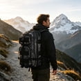 thumbnail image 5 of Heavy-Duty 20-25L Outdoor Hiking Backpack with Python Pattern Oxford Fabric for Camping Travel and Adventures, Brown, 1 Pack, 5 of 5