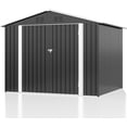 thumbnail image 5 of MUCHANT 6'x8' Outdoor Metal Storage Shed with Updated Frame Structure and Lockable Doors, Steel Garden Tool Sheds for Backyard, Patio, Lawn, White, 5 of 7