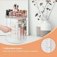 thumbnail image 5 of Rotating Makeup Organizer, 360 °   Spinning Skincare Organizers, Bathroom Organizer, DIY Adjustable Bathroom Makeup Carousel Holder Rack,Medium, Clear, 5 of 8