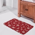 thumbnail image 2 of Red Welcome Door Mat,Snowflakes Themed Front Door Rug, Outdoor Rug, Entrance Carpet, Farmhouse Front Porch Rug Decor Door Mat for Outdoor Indoor/Front Door/Kitchen 16"x24", 2 of 8