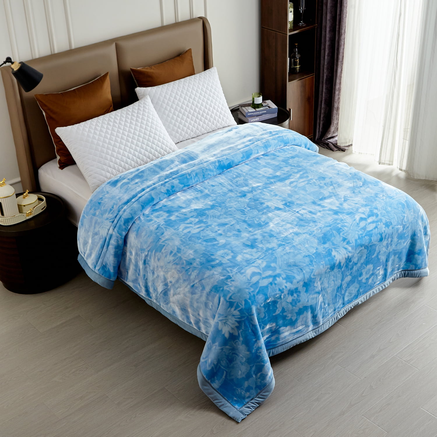 NC Thick Fleece Blanket King Size,10.5lbs 2 Ply Heavy Thick Warm Mink Bed Blanket for Winter, 87"x94"