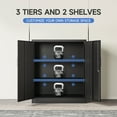 thumbnail image 4 of Fesbos Metal Storage Cabinets with 2 Lockable Door, 36" Locker Adjustable Shelves Organizer Steel Cabinet for Home, Office, Warehouse, Garage, Industrial, 4 of 14