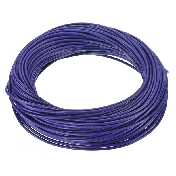 Uxcell 20AWG 20 Gauge Cable Trenzado de Conexión PVC Cobre Estañado 100ft Púrpura