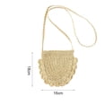 thumbnail image 2 of Bolso bandolera de paja, bolso de hombro tejido para mujer, billetera de mimbre para playa de verano, 2 of 6