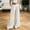 *Beige, variant on ClodeEU Women's High Waist Pleated Wide Leg Dress Pants, Casual Loose Trousers with Pockets (No Belt) Beige,Women's Plus L