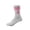 Grey, variant on Venzia Pink Ribbon Awareness Crew Socks, Cancer Support Mid-Calf Socks