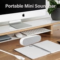 thumbnail image 5 of Computer speakers, USB portable computer speakers, mini soundbar with 3D surround stereo for laptop, PC, notebook, desktop - plug and play (white)., 5 of 5