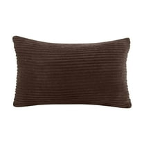Rectangular Decorative Cushion Cover, Soft Corduroy And Striped Velvet Plush Material, 30X50Cm Size, 2-Pack Hidden Zipper Design, Machine And Hand Washable, Perfect For Sofa Couch