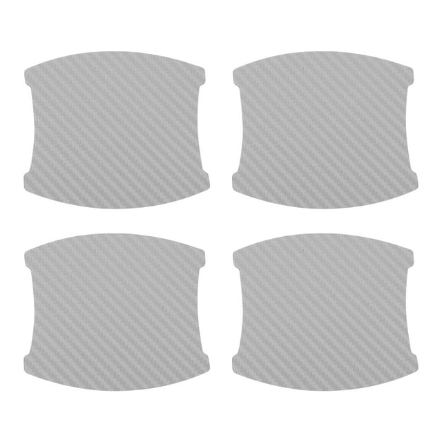 Protector de Rasguños para Manijas de Puertas de Automóviles 3D Unique Bargains, 84x94mm, Película Protectora para Manijas de Puertas de Automóviles Tono Plateado, 4 Piezas