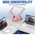 thumbnail image 4 of Laptop Stand for Desk Adjustable Computer Stand with ° Rotating Base Ergonomic Laptop Riser for Collaborative Work Foldable ; Portable Laptop Stand fits for All -; Lap, 4 of 6
