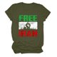 thumbnail image 4 of Tops de Cuello Alto para las Mujeres de la Carta de la Moda Impresa Blusas de Manga Corta, Camisas Casuales Suaves con Cuello Triple 弹性 Ajuste, Camiseta de Suéter de Uso Diario, 4 of 5