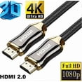 thumbnail image 2 of 4K HDMI Cable 2M - Professional HDMI 2.0 Cable in Braided Nylon Ultra HD 2160p 4K 3D Full HD, 2 of 5