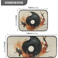 thumbnail image 3 of SKYSONIC Samurai Yin Yang Kitchen Mat 2 Pcs Set Anti Fatigue Cushioned Waterproof Non Slip Comfort Standing Padded Floor Mats Rugs, 3 of 7