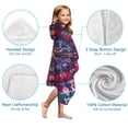 thumbnail image 7 of Colorful Tie Dye Pattern Hooded Bath Towel，50"x30" for Ages 3 To 12 Kids, Quick Dry Lightweight Soft Microfiber Hood Beach Towel Cover Up for Kids, 7 of 7
