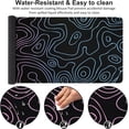 thumbnail image 2 of Topographic Mouse Pad, Large Gaming Mouse Pad Non-Slip Rubber Base Water-Resistant Desk Mat for Computer Keyboard, 35.4" x 15.75" Extended Desk Pad with Stitched Edges for Office Gaming, Black, 2 of 5