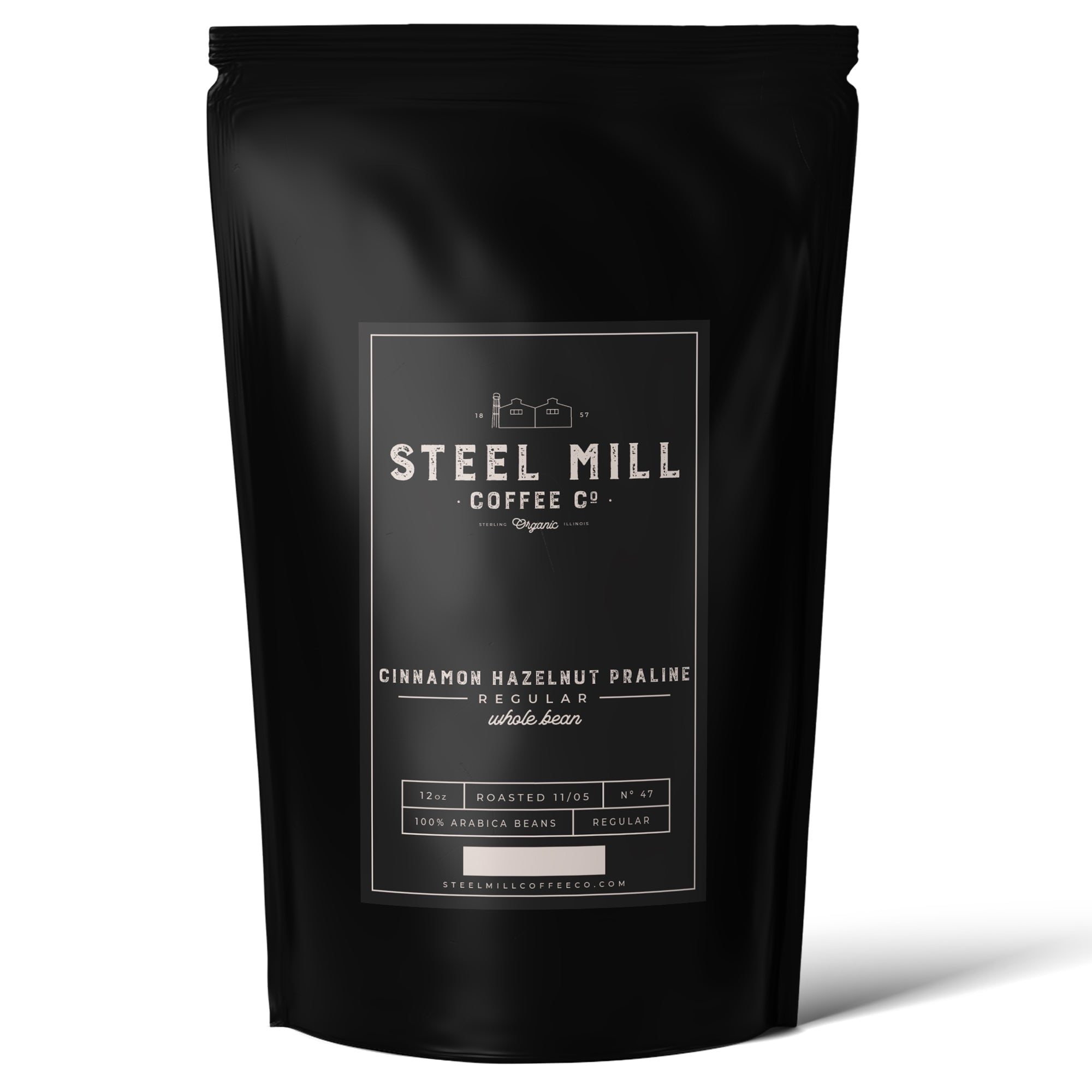 Steel Mill Coffee Co. Cinnamon Hazelnut Praline Flavored Coffee 12