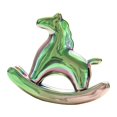 thumbnail image 4 of Figura de caballo en miniatura de cerámica para té, mascota, centro de mesa, escultura animal para Verde esmeralda, 4 of 8