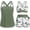 Green Palm Tree, variant on Women's three piece Tankini swimsuit - abdominal control vest with bra, moderate swimsuit with pockets, shorts, bottom 2026