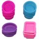 thumbnail image 1 of Paquete de 20 moldes de silicona para hacer jabón, forma cuadrada ovalada redonda, molde para hornear dulces para magdalenas para manualidades DIY, grado alimenticio ER, 1 of 5