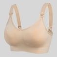 thumbnail image 5 of Tumotour Front Open Bras For Women Breastfeeding Cotton Pre Opening Button Breast Feeding Bra Maternity Sleep Bras No Underwire Snap Front Closure Comfort Lace Trim Bras, 5 of 9