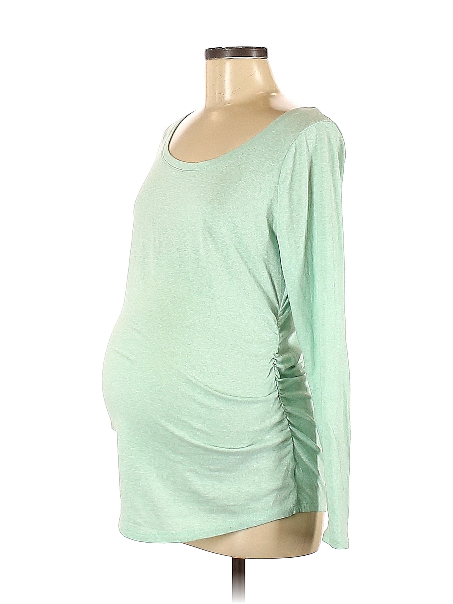 New Womens Aqua Blue Liz Lange Maternity Long Sleeve Long Knit Sweater Size XL 