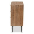 thumbnail image 4 of Baxton Studio Calida Brown Finished Wood and Rattan 3-Drawer Storage Cabinet, 4 of 9