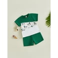 thumbnail image 5 of Baby Toddler Boy Duck Outfit 3 6 12 18 24 Months 2T 3T 4T 5T Contrast Short Sleeve T-shirts Solid Elastic Waist Shorts 2 Piece Summer Clothes Set, 5 of 9
