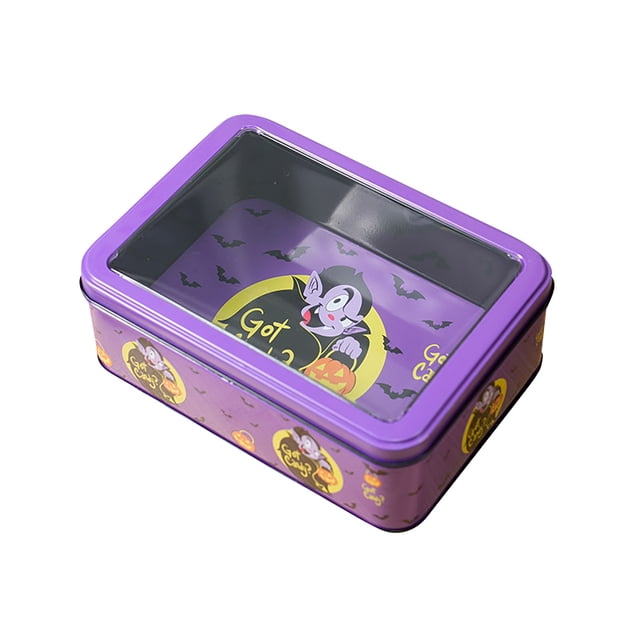 Themed Transparent Window Storage For Storing Festival Pumpkin Children Candy And In A Tinplate