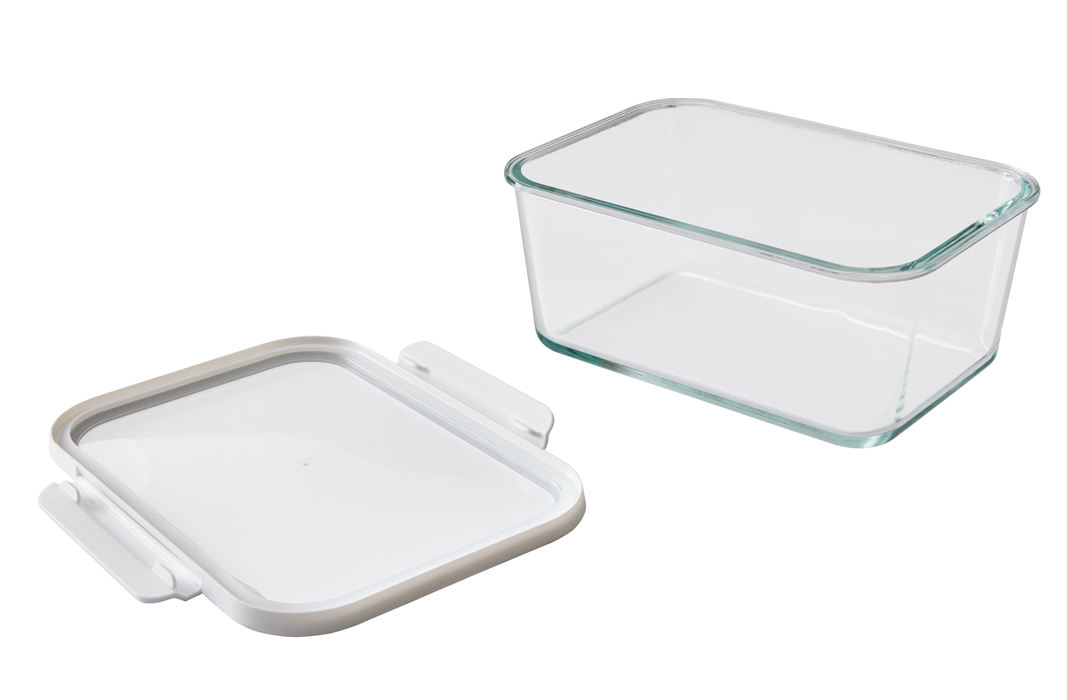 Better Homes & Gardens 14Cup Rectangle Glass Food Storage Container with Tritan Lid. Set of 1, 2 Pieces, Well Suited to Refrigerator Organization