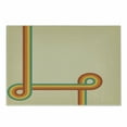 thumbnail image 1 of 1970s Cutting Board, Geometric Style Swirled Lines Pattern with Colorful Design on Beige Toned Background, Decorative Tempered Glass Cutting and Serving Board, in 3 Sizes, by Ambesonne, 1 of 2